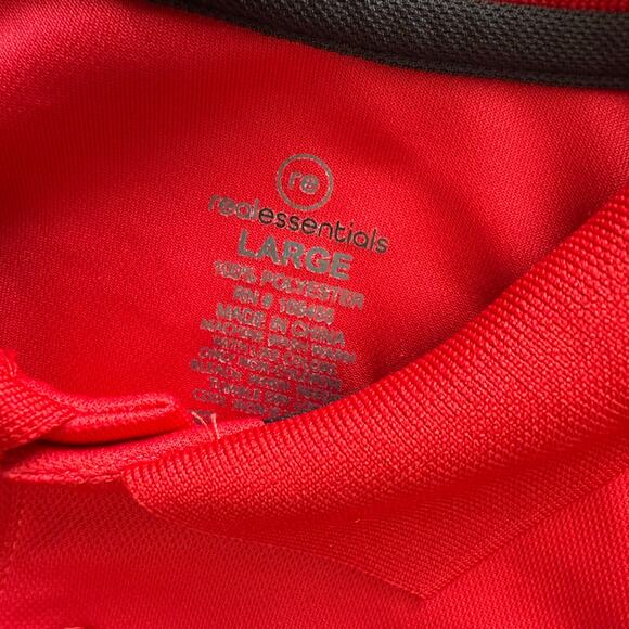 Real Essentials Boys Short Sleeve Polo Shirt Size L School Uniform Stretch - Picture 4 of 10